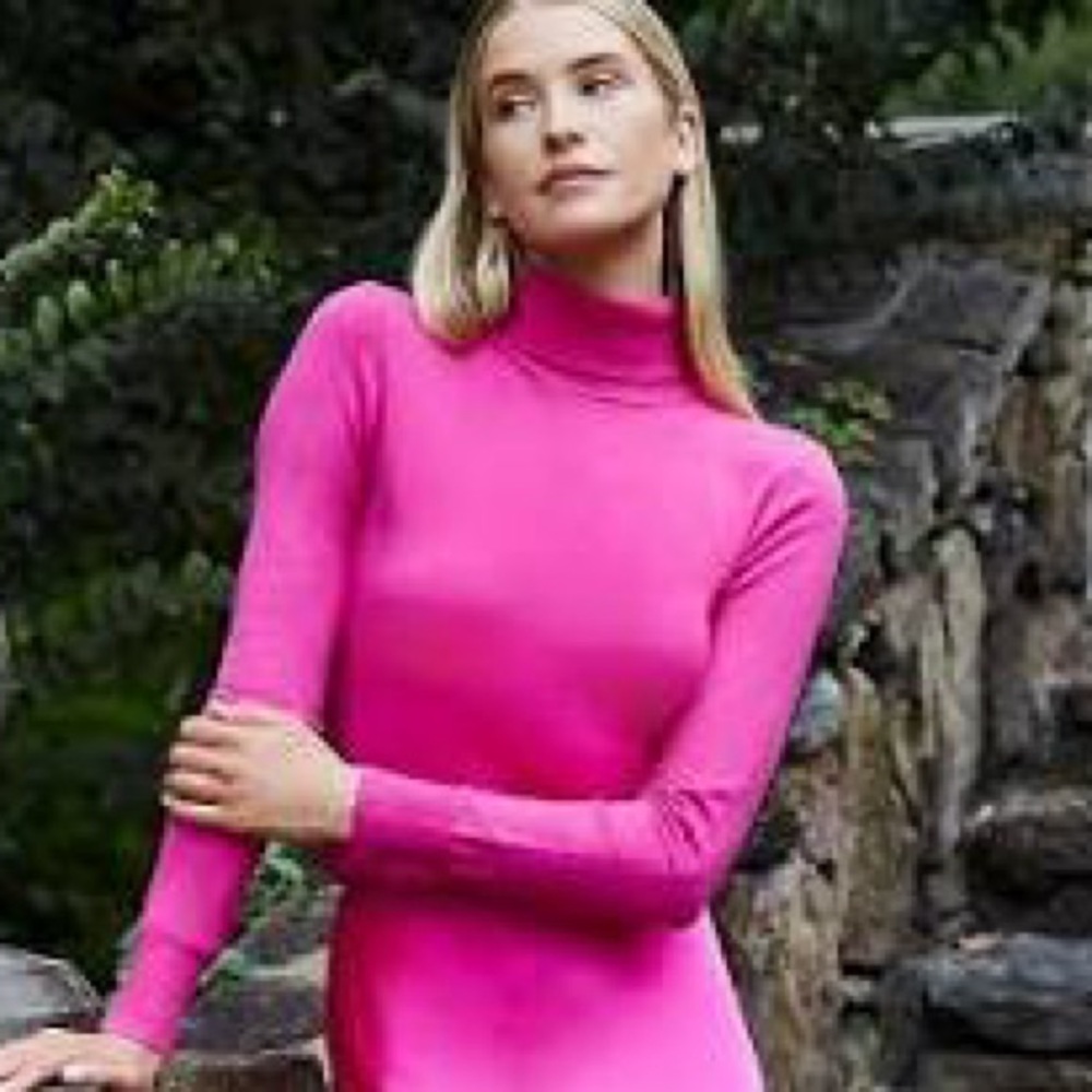 ANTONIO MELANI Fuchsia Turtleneck Sweater